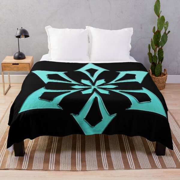 Item preview, Genshin Impact Symbol Element Cryo Ice – Snezhnaya - Vibrant Colours designed and sold by Fregoulix.