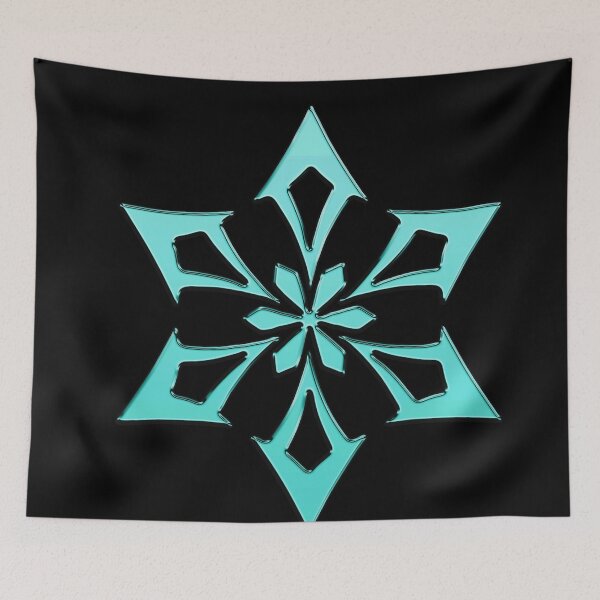 Item preview, Genshin Impact Symbol Element Cryo Ice – Snezhnaya - Vibrant Colours designed and sold by Fregoulix.