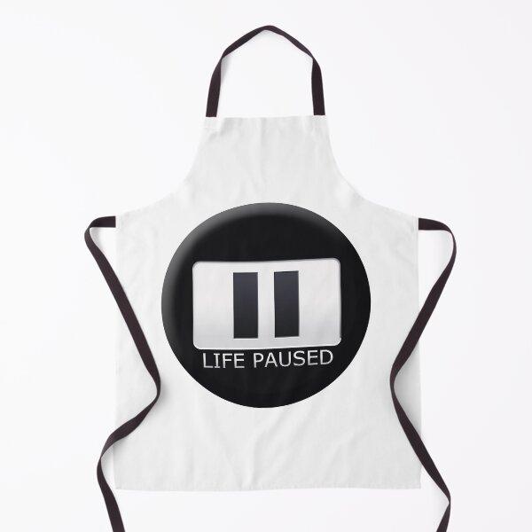 Item preview, LIFE PAUSED with Covid Lockdowns! Pause Button Logo designed and sold by Form-2-idea.