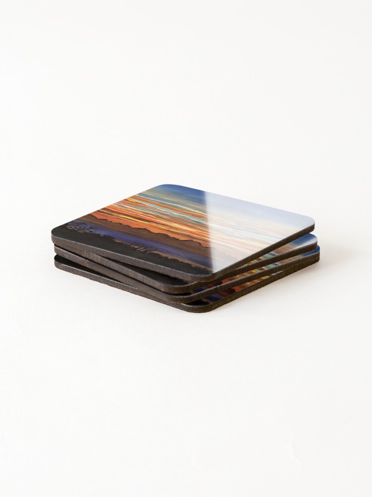Thumbnail 4 of 5, Coasters (Set of 4), Line clouds designed and sold by MONISIOART.