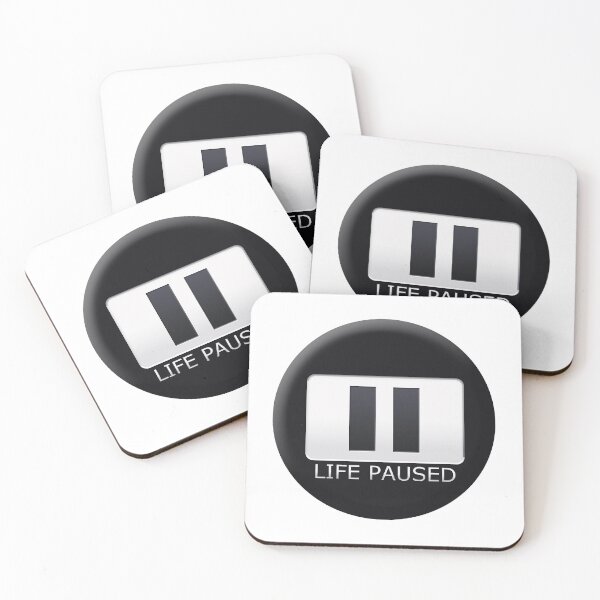Artikelvorschau, LEBEN MIT Covid Lockdowns! Pause Button Logo entworfen und verkauft von Form-2-idea.