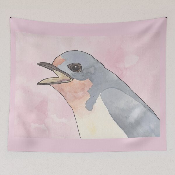 Item preview, Barn swallow watercolor art designed and sold by TheWaterBirds.