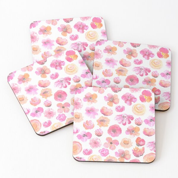 Item preview, flowers, floral, watercolor, pink watercolor flowers, spring, handpainted designed and sold by dodidoodles.