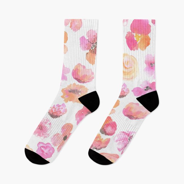 Item preview, flowers, floral, watercolor, pink watercolor flowers, spring, handpainted designed and sold by dodidoodles.
