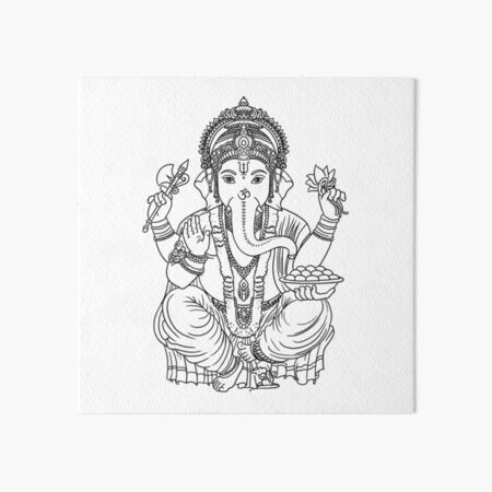 Lord Ganesha | ganpati vector, clipart and lineart graphic | Ganesha drawing,  Ganesha, Black and white art drawing