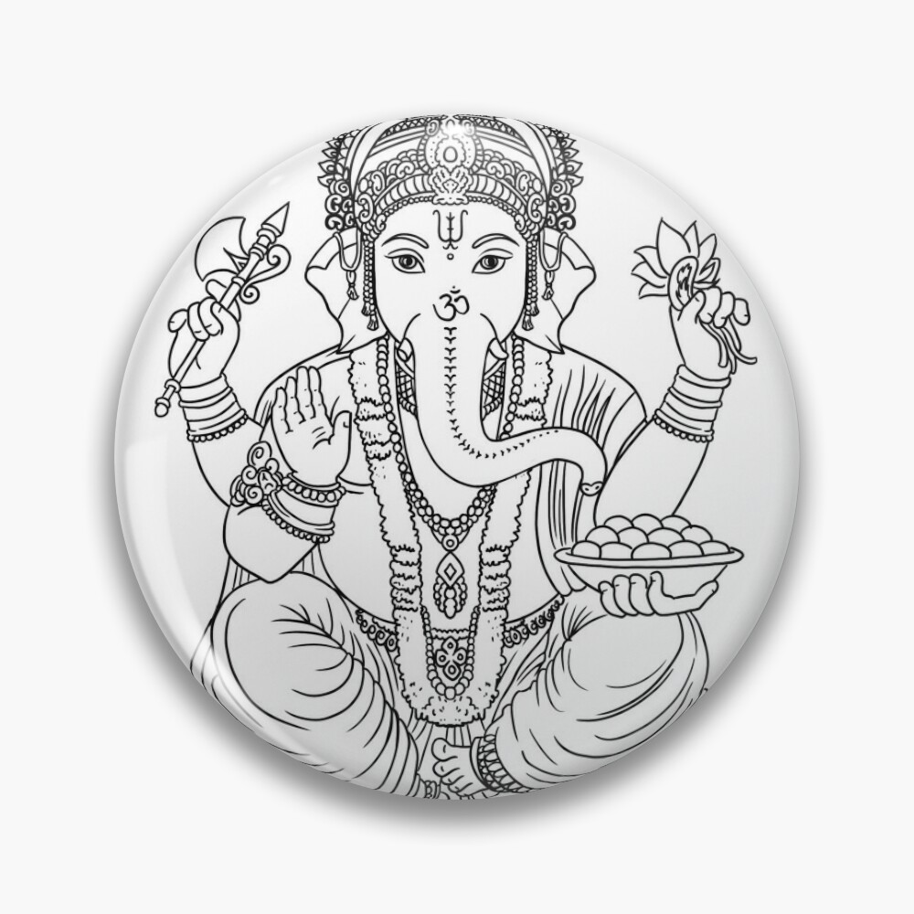 Buy Lord Ganesha Black and White Sketch, Ganesh Drawing, Wall Decor,  Religious Happy Painting, Peaceful Home, Artistic Art Craft Painting Online  in India - Etsy