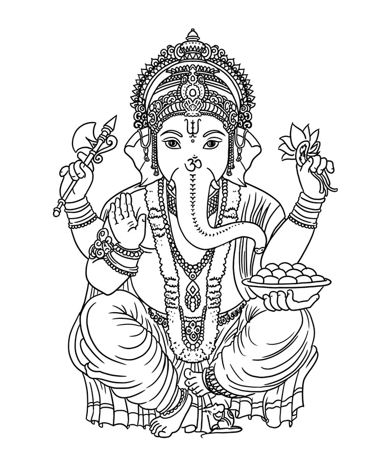 Ganesh clip art Black and White Stock Photos & Images - Alamy