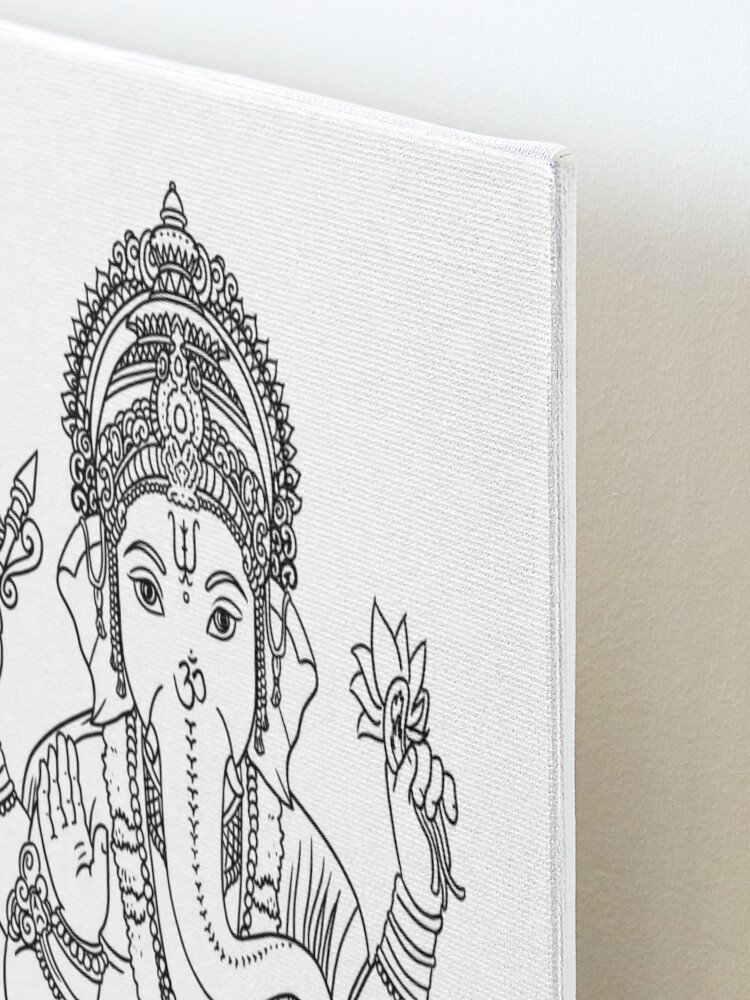 simple Shree Ganesh face drawing (step by step), beautiful Ganesh drawing, Ganpati  sketch easy | Simple face drawing, Sketch painting, Drawings