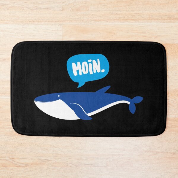 Item preview, Whale with speech bubble Moin - North German animal designed and sold by mgoo.