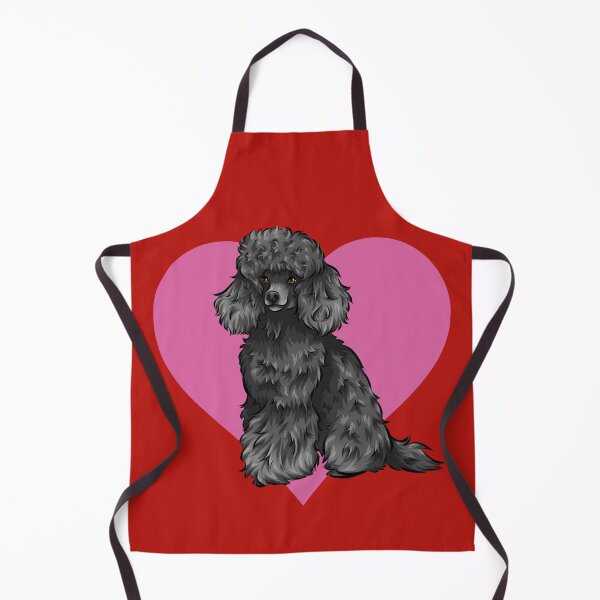 Artikelvorschau, Schwarzer Zwergpudel mit Herzen | Valentinstag Hunde | Valentinstag Hündchen entworfen und verkauft von shirinsart.