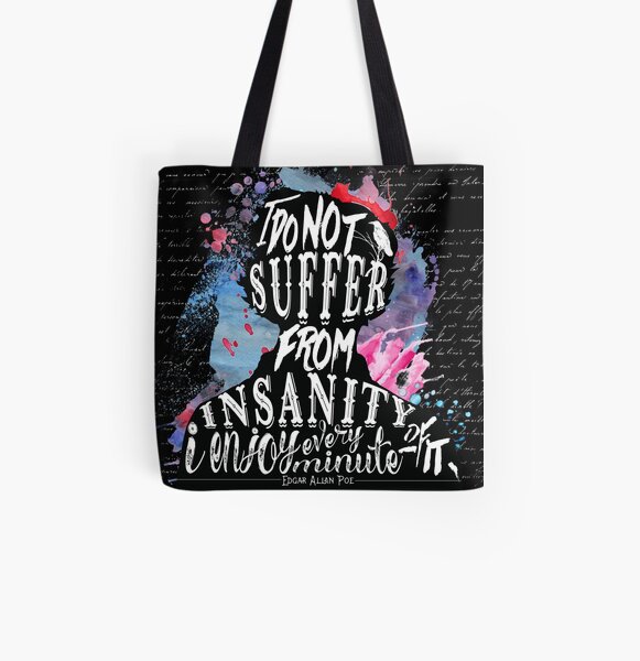 E.A.Poe - Insanity All Over Print Tote Bag