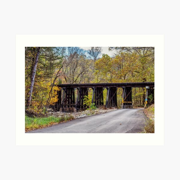 Sycamore Church Road Railroad Bridge Art Print
