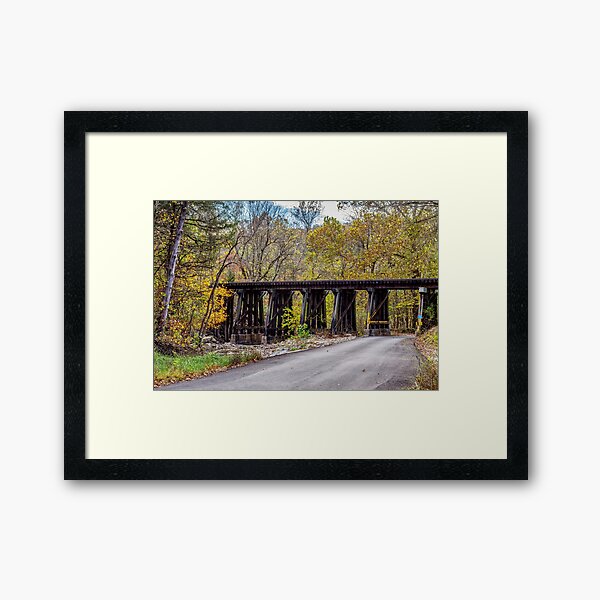 Sycamore Church Road Railroad Bridge Framed Art Print