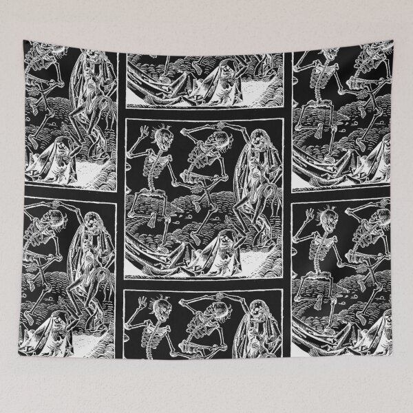 Item preview, Dancing Skeletons - Death - white designed and sold by Fairytribe.