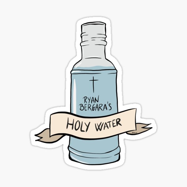 “HOLY WATER” Sticker by ARTCLX | Redbubble