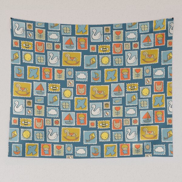 Item preview, Stamp Collection {Blue}  designed and sold by Cecilia Mok.
