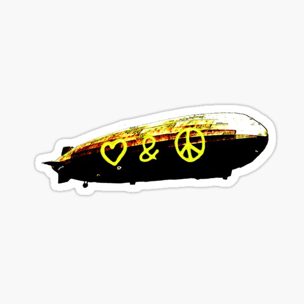 with peace and love around the world Sticker