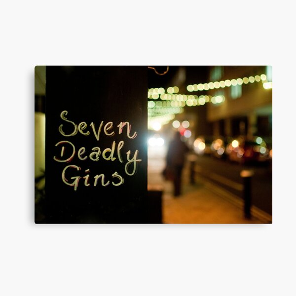 Seven Deadly Gins Canvas Print