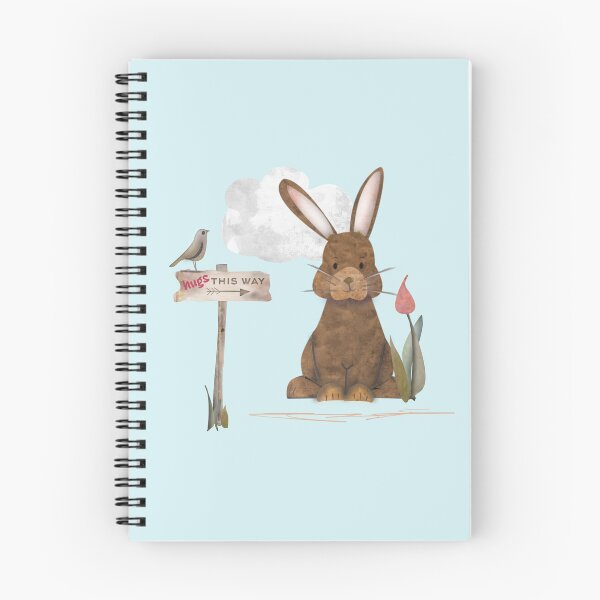 Item preview, Send a hug because I miss you. Adorable watercolor rabbit illustration designed and sold by Caroline Laursen.