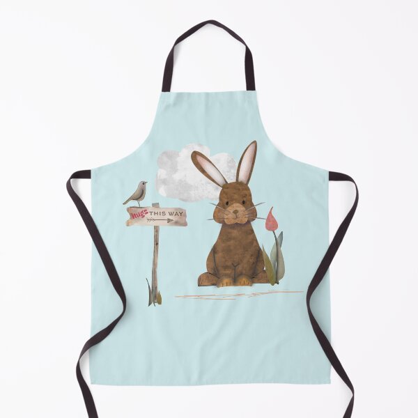 Item preview, Send a hug because I miss you. Adorable watercolor rabbit illustration designed and sold by Caroline Laursen.