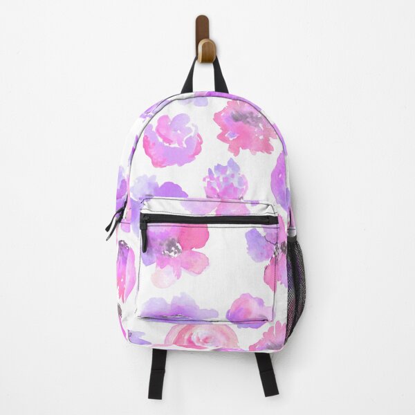Item preview, flowers, floral, watercolor, pink and purple watercolor flowers, spring, handpainted designed and sold by dodidoodles.