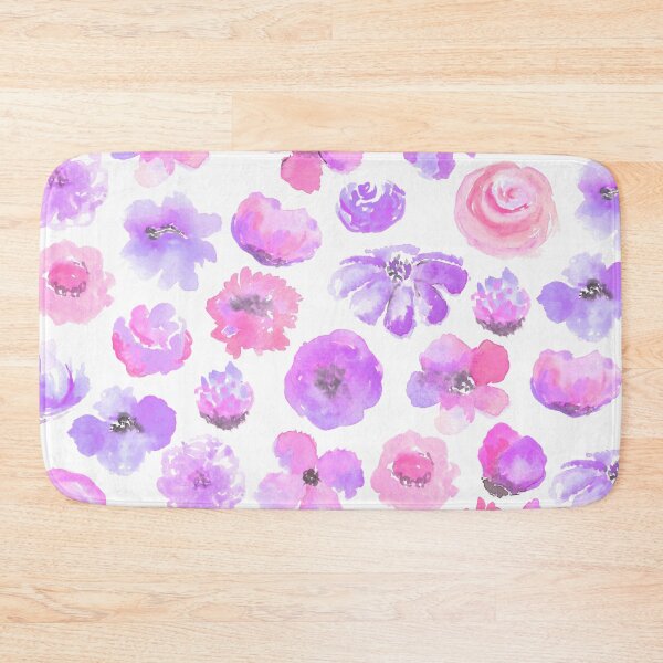 Item preview, flowers, floral, watercolor, pink and purple watercolor flowers, spring, handpainted designed and sold by dodidoodles.