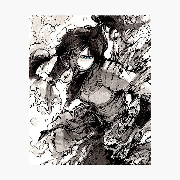 Aperçu de l'œuvre Avatar d'étude Korra Ink créée et vendue par Mycks.