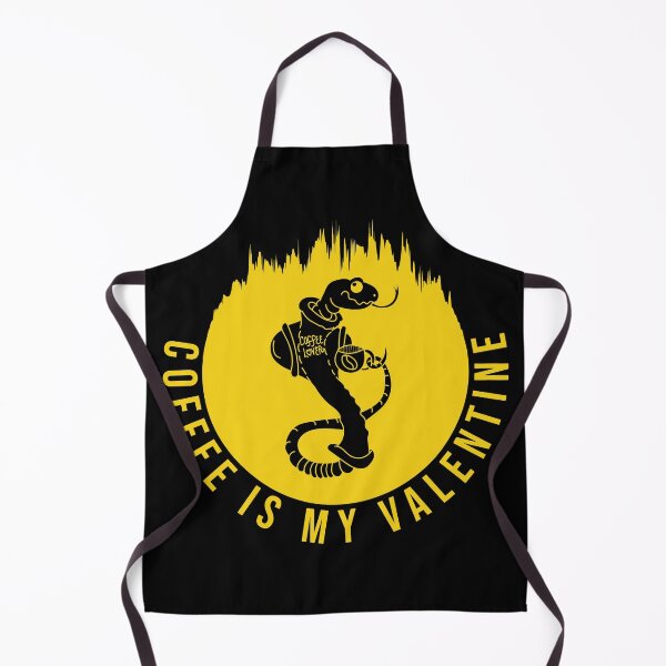 Item preview, Coffee Is My Valentine Yellow Snake Geometric Waves designed and sold by Designhub1000.