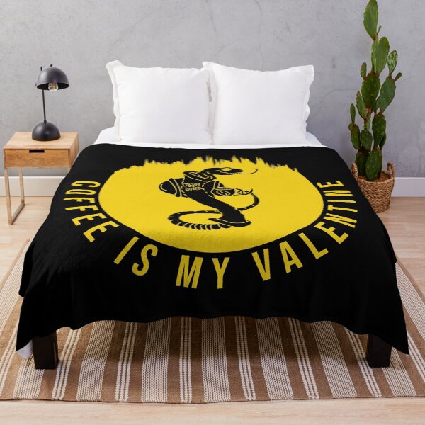 Item preview, Coffee Is My Valentine Yellow Snake Geometric Waves designed and sold by Designhub1000.