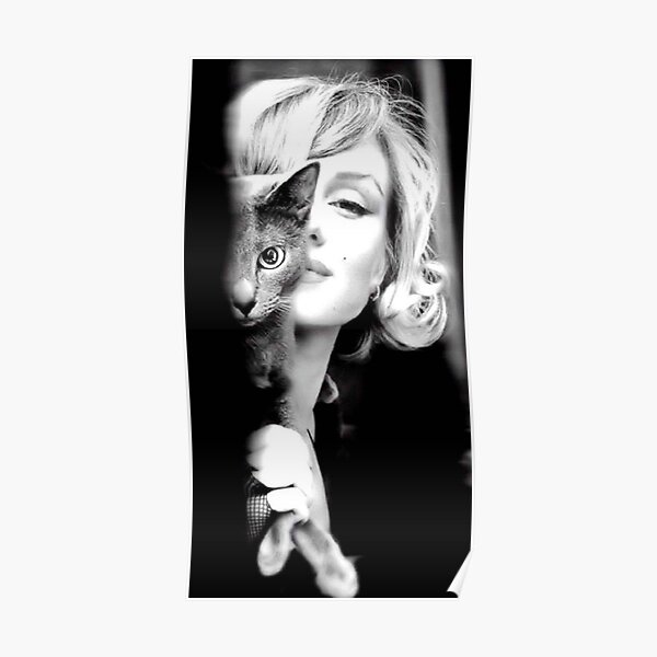 Marilyn Monroe mit Katze Poster