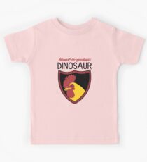 Honest-To-Goodness Dinosaur: Rooster (on light background) Kids Tee