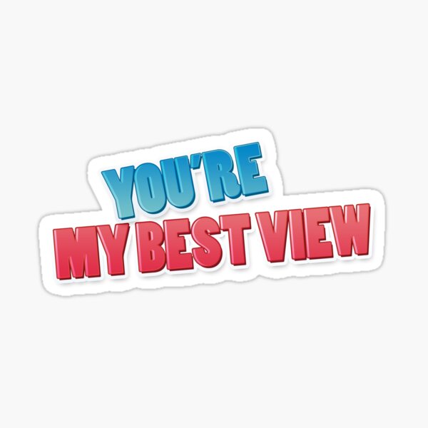 "You're My Best View Meme Funny" Sticker for Sale by MNiel Redbubble