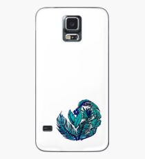 Tropischer Palmen-Blumenkreis Hülle & Klebefolie für Samsung Galaxy