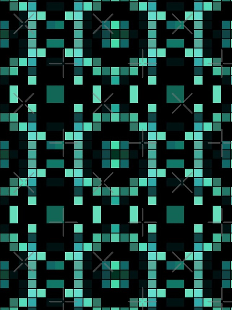 Thumbnail 4 of 4, iPhone Case, Ender Eye Futuristic Coding Program Pixel Pattern designed and sold by IPattern.