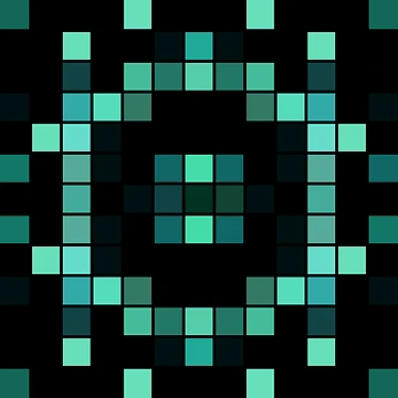 Artwork thumbnail, Ender Eye Futuristic Coding Program Pixel Pattern by IPattern