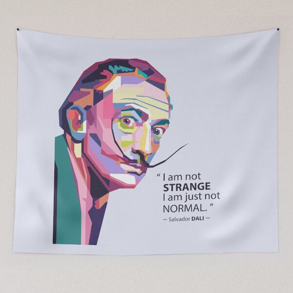 Item preview, I am not strange, I am just not normal-Dali quotes in WPAP designed and sold by smd90.