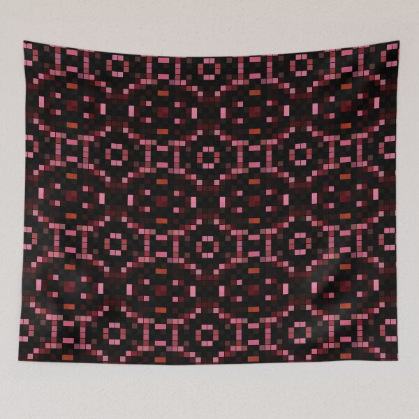 Item preview, Neon Vocalno Eye City Hall Pixel Pattern designed and sold by IPattern.