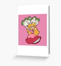 Princess Peach with Turnips Greeting Card