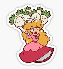 Princess Peach with Turnips Sticker