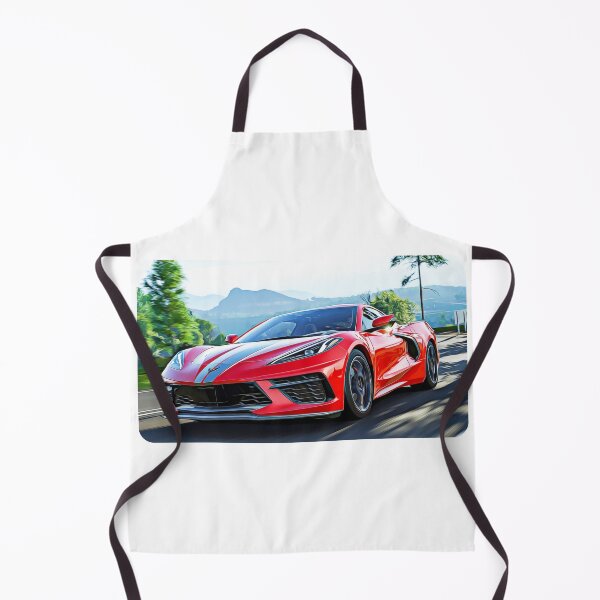 Item preview, Corvette C8 Cartoon Drawing Action Print designed and sold by Auto-Prints.
