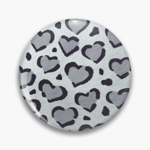 Item preview, Snowy hearts - Heart-shaped Snow Leopard Print designed and sold by FabsDesign.