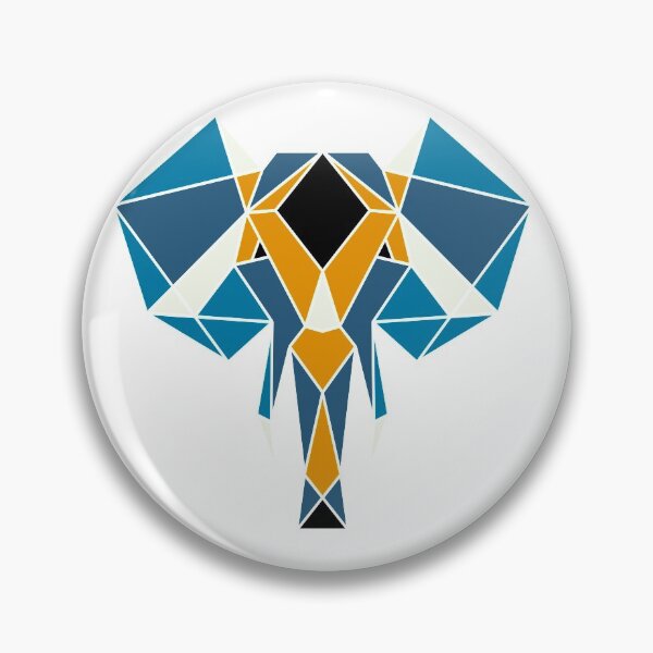 Item preview, Geometric Elephant - blue gold designed and sold by WatTees.