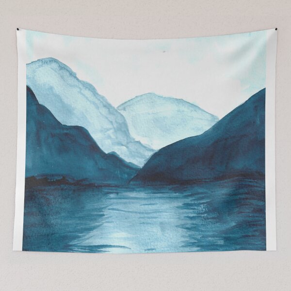 Item preview, Watercolour Blue Mountains designed and sold by creativebakergb.
