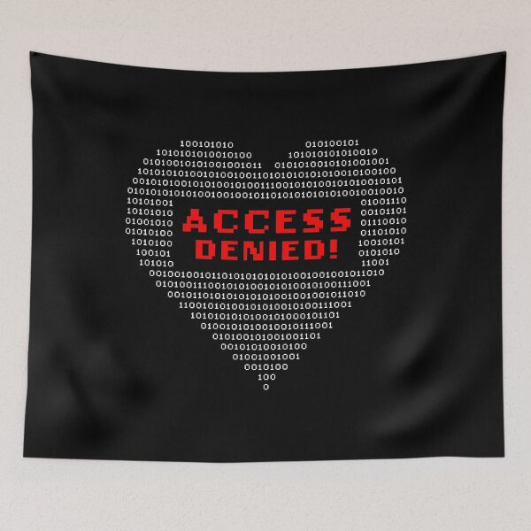 Item preview, Anti Valentine Day Binary Heart - Access Denied designed and sold by Magpie Attack.