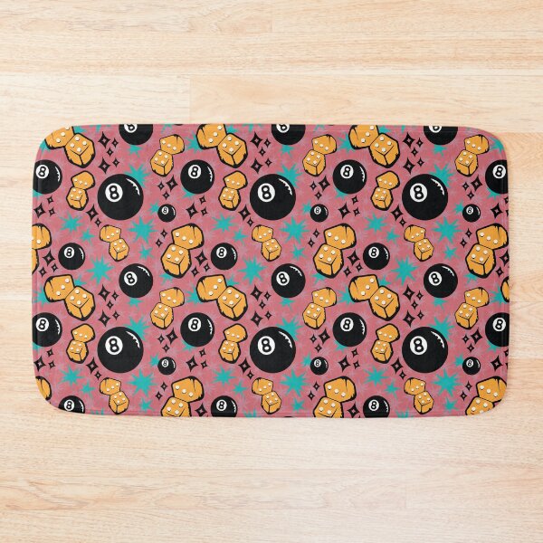 Item preview, 1950s Retro Rockabilly 8 Ball Dice Lucky 7 Seven Pink Starburst designed and sold by GypsyGoonDesign.
