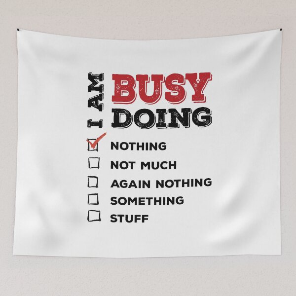 Item preview, I am busy doing nothing - checked designed and sold by Redinsart.