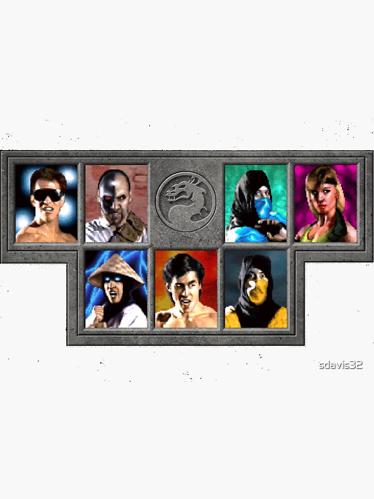 Mortal Kombat 4 Gold - Character Select  Sticker for Sale by MammothTank