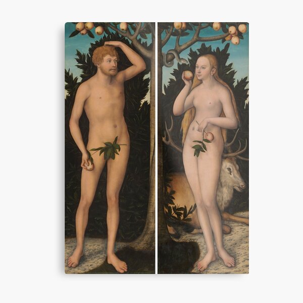 Aperçu de l'œuvre Adam et Ève (16e siècle) - Lucas Cranach le Jeune créée et vendue par SALON DES ARTS.
