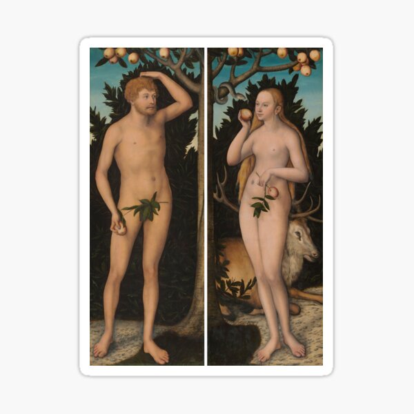 Aperçu de l'œuvre Adam et Ève (16e siècle) - Lucas Cranach le Jeune créée et vendue par SALON DES ARTS.