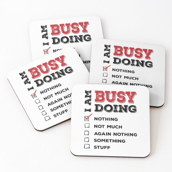 Item preview, I am busy doing nothing - checked designed and sold by Redinsart.